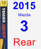 Rear Wiper Blade for 2015 Mazda 3 - Rear