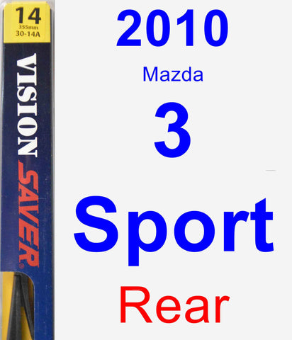 Rear Wiper Blade for 2010 Mazda 3 Sport - Rear