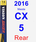 Rear Wiper Blade for 2016 Mazda CX-5 - Rear