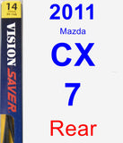 Rear Wiper Blade for 2011 Mazda CX-7 - Rear