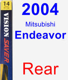 Rear Wiper Blade for 2004 Mitsubishi Endeavor - Rear
