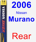 Rear Wiper Blade for 2006 Nissan Murano - Rear