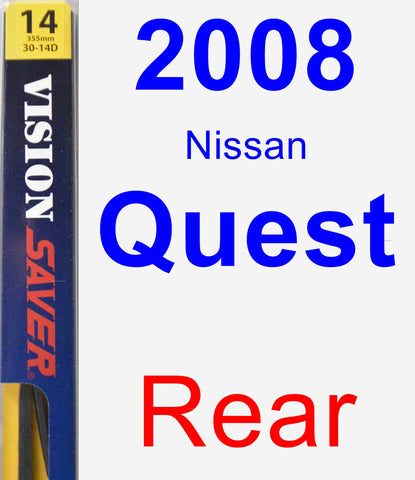 Rear Wiper Blade for 2008 Nissan Quest - Rear