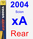Rear Wiper Blade for 2004 Scion xA - Rear
