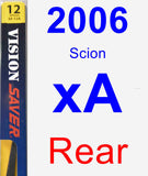 Rear Wiper Blade for 2006 Scion xA - Rear