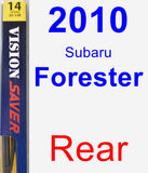 Rear Wiper Blade for 2010 Subaru Forester - Rear