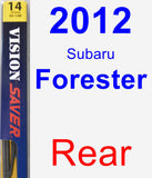 Rear Wiper Blade for 2012 Subaru Forester - Rear