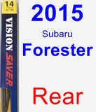 Rear Wiper Blade for 2015 Subaru Forester - Rear