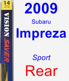 Rear Wiper Blade for 2009 Subaru Impreza - Rear