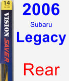 Rear Wiper Blade for 2006 Subaru Legacy - Rear