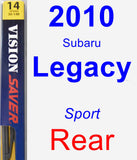 Rear Wiper Blade for 2010 Subaru Legacy - Rear