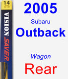 Rear Wiper Blade for 2005 Subaru Outback - Rear