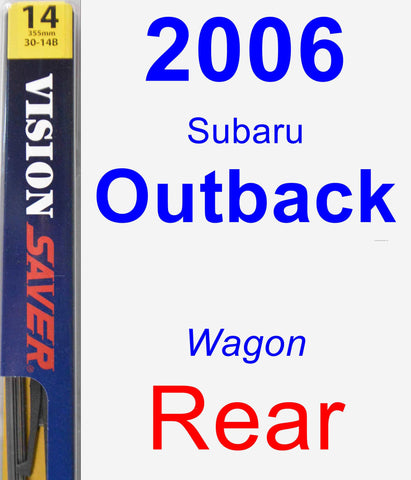 Rear Wiper Blade for 2006 Subaru Outback - Rear