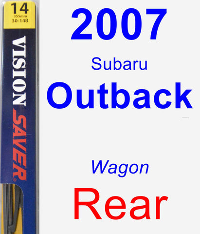 Rear Wiper Blade for 2007 Subaru Outback - Rear