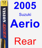 Rear Wiper Blade for 2005 Suzuki Aerio - Rear