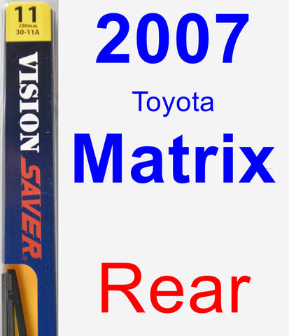 Rear Wiper Blade for 2007 Toyota Matrix - Rear