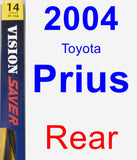 Rear Wiper Blade for 2004 Toyota Prius - Rear