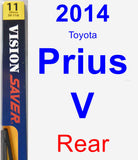 Rear Wiper Blade for 2014 Toyota Prius V - Rear