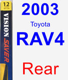 Rear Wiper Blade for 2003 Toyota RAV4 - Rear