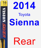 Rear Wiper Blade for 2014 Toyota Sienna - Rear