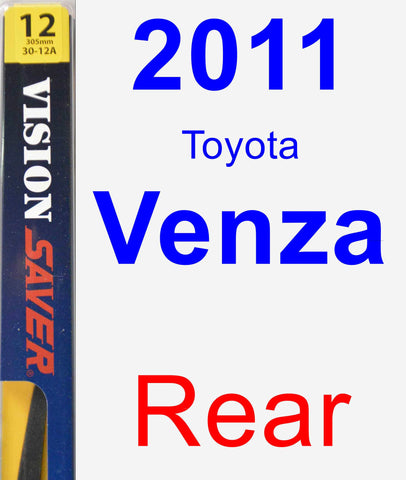 Rear Wiper Blade for 2011 Toyota Venza - Rear