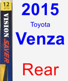 Rear Wiper Blade for 2015 Toyota Venza - Rear