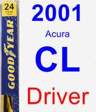 Driver Wiper Blade for 2001 Acura CL - Premium