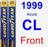 Front Wiper Blade Pack for 1999 Acura CL - Premium