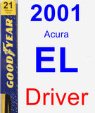 Driver Wiper Blade for 2001 Acura EL - Premium