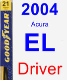 Driver Wiper Blade for 2004 Acura EL - Premium