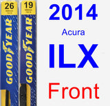 Front Wiper Blade Pack for 2014 Acura ILX - Premium