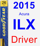 Driver Wiper Blade for 2015 Acura ILX - Premium