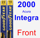 Front Wiper Blade Pack for 2000 Acura Integra - Premium