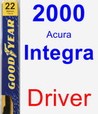 Driver Wiper Blade for 2000 Acura Integra - Premium