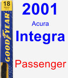 Passenger Wiper Blade for 2001 Acura Integra - Premium