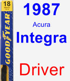 Driver Wiper Blade for 1987 Acura Integra - Premium