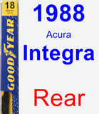 Rear Wiper Blade for 1988 Acura Integra - Premium