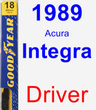 Driver Wiper Blade for 1989 Acura Integra - Premium