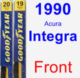 Front Wiper Blade Pack for 1990 Acura Integra - Premium