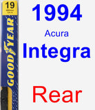 Rear Wiper Blade for 1994 Acura Integra - Premium