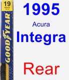 Rear Wiper Blade for 1995 Acura Integra - Premium