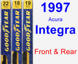 Front & Rear Wiper Blade Pack for 1997 Acura Integra - Premium