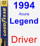Driver Wiper Blade for 1994 Acura Legend - Premium
