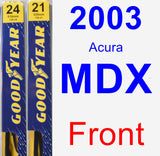 Front Wiper Blade Pack for 2003 Acura MDX - Premium