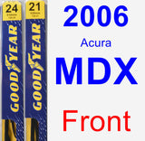 Front Wiper Blade Pack for 2006 Acura MDX - Premium