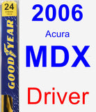 Driver Wiper Blade for 2006 Acura MDX - Premium