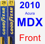 Front Wiper Blade Pack for 2010 Acura MDX - Premium