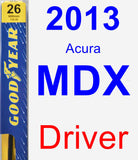 Driver Wiper Blade for 2013 Acura MDX - Premium