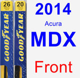 Front Wiper Blade Pack for 2014 Acura MDX - Premium