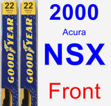Front Wiper Blade Pack for 2000 Acura NSX - Premium